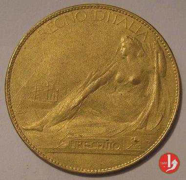 progetto 100 lire 1906 in metallo dorato 1906 (Johnson)