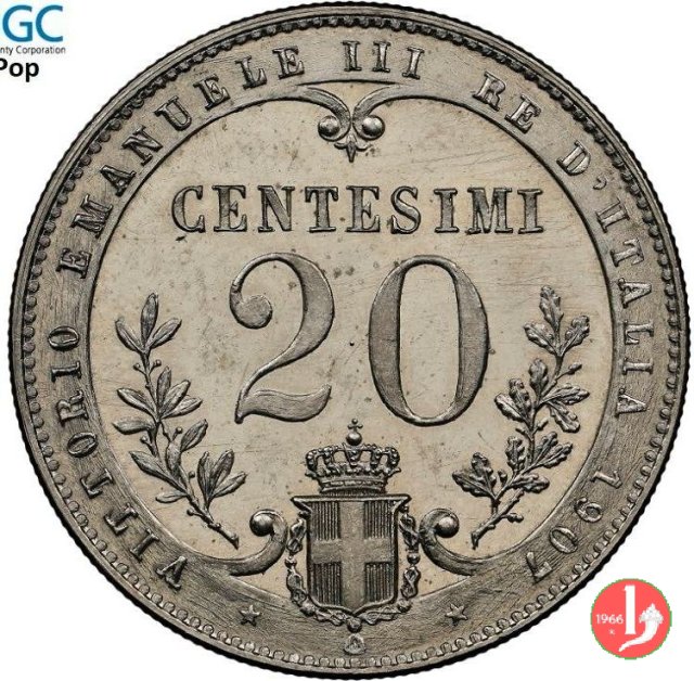 progetto 20 centesimi 1907 1907 (Roma)