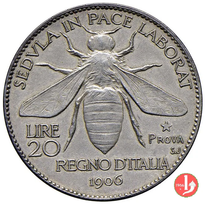 progetto 20 lire 1906 1906 (Johnson)