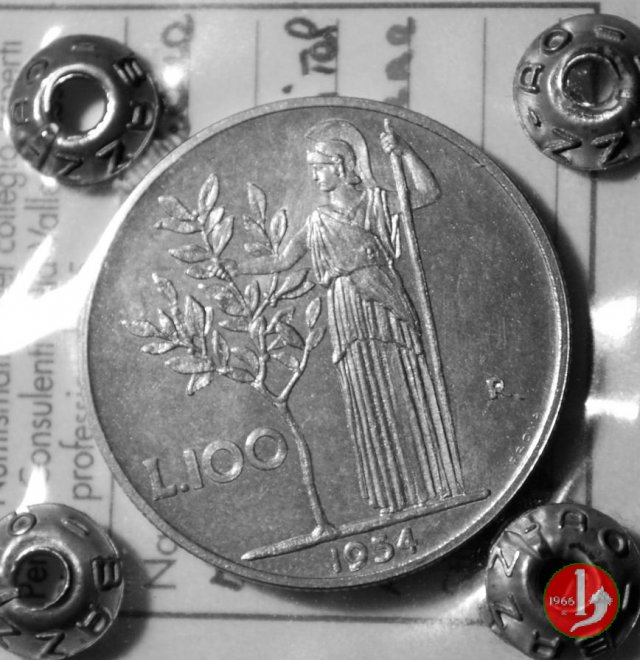 prova 100 lire 1954 1954 (Roma)
