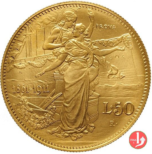 prova 50 lire 50° Unità d'Italia 1911 (Roma)
