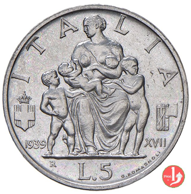 prova 5 lire famiglia 1939 (Roma)