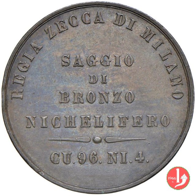 saggio di bronzo nichelifero 1860 (Milano)