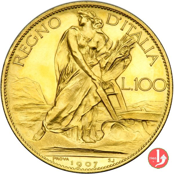 seconda prova 100 lire 1907 1907 (Johnson)