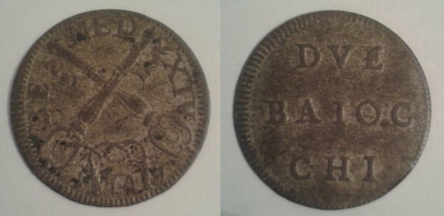 Muraiola da 2 baiocchi 1747 (Roma)