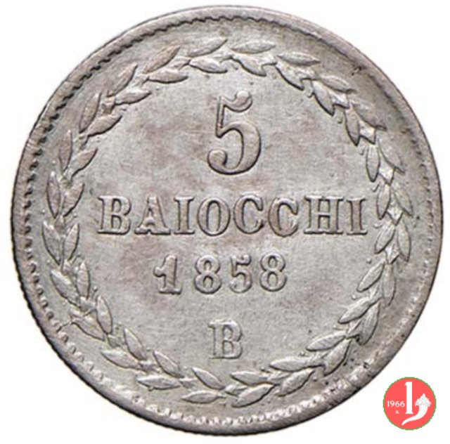 5 baiocchi (Grosso) 1858 (Bologna)