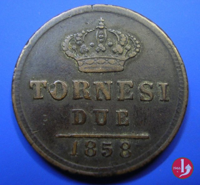 2 Tornesi 1858 (Napoli)