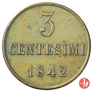 3 centesimi 1842 (Torino)