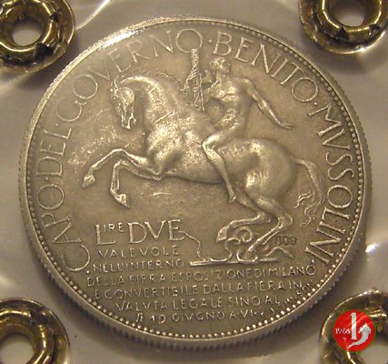 2 lire - esposizione di Milano del 1928 1928 (Johnson)