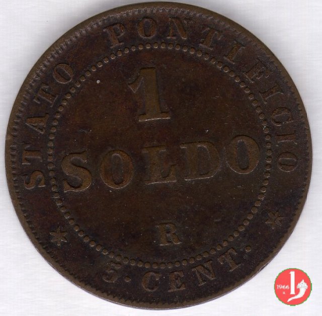 1 soldo o 5 centesimi 1867 (Roma)