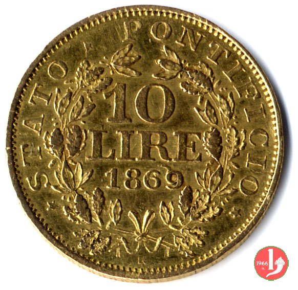 10 lire 1869 (Roma)