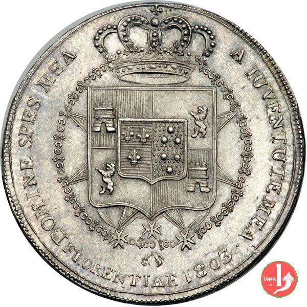 1/2 dena o 5 lire fiorentine 1803 (Firenze)