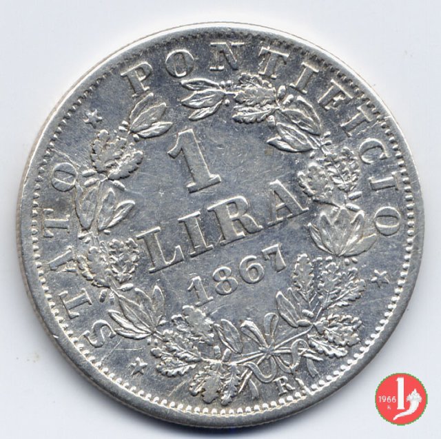 1 lira 1867 (Roma)