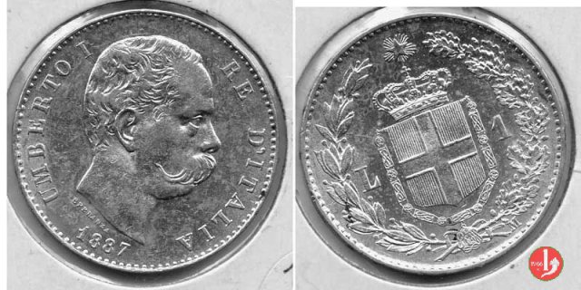 1 lira 1887 (Milano)