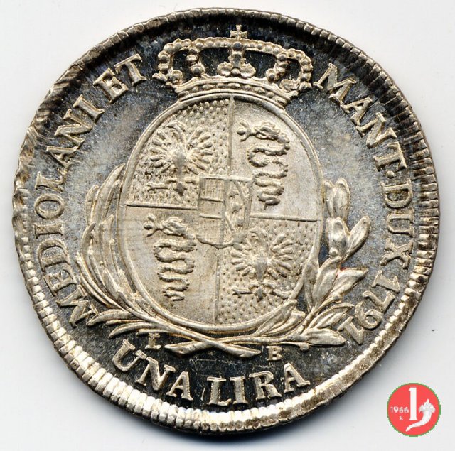 1 lira 1791 (Milano)