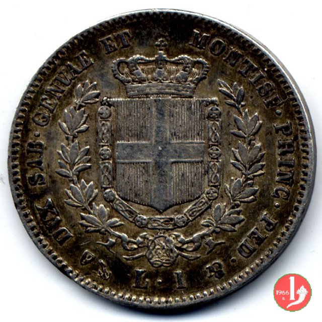 1 lira 1850 (Genova)