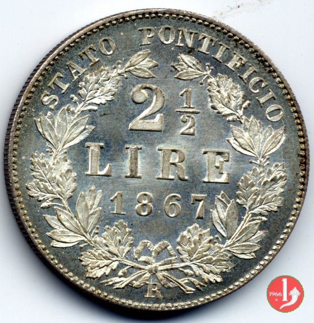 2,5 lire 1867 (Roma)