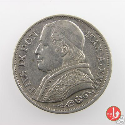 2 lire 1867 (Roma)