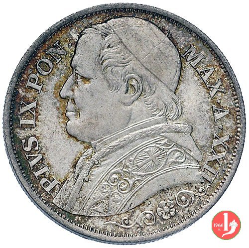 2 lire 1867 (Roma)