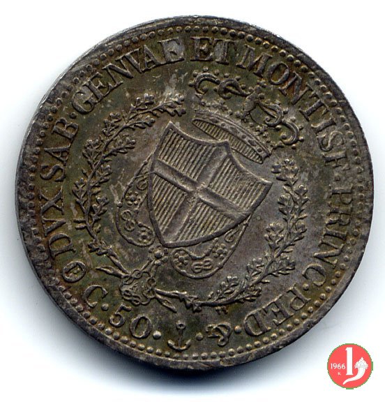 50 centesimi 1827 (Genova)