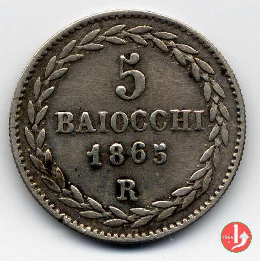 5 baiocchi (Grosso) 1865 (Roma)