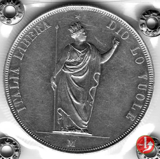 5 lire italiane 1848 (Milano)
