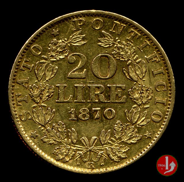 Marengo o 20 lire 1870 (Roma)