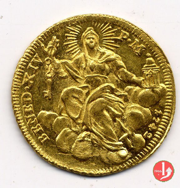Zecchino REPENTE DE COELO (o CAELO) 1742 (Roma)
