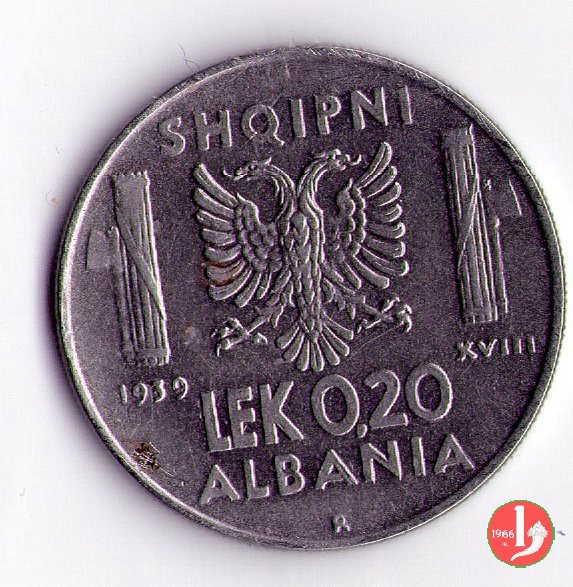 0,20 lek 1939 (Roma)