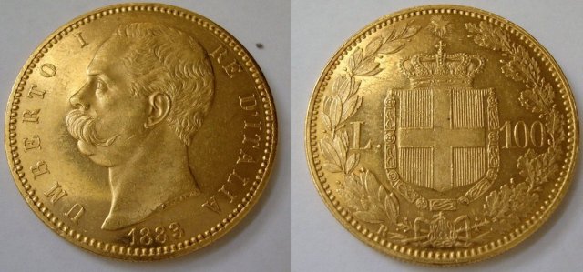 100 lire 1883 (Roma)