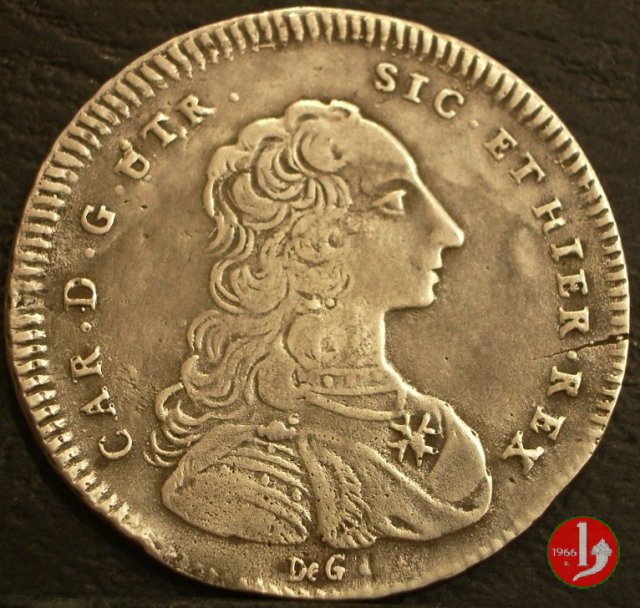 1/2 Piastra con stemma 1750 (Napoli)