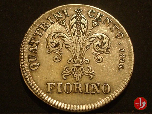 fiorino (terzo tipo) 1843 (Firenze)