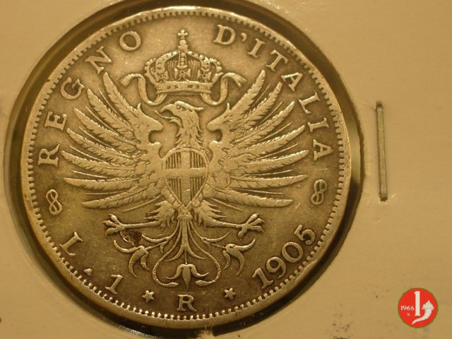 1 lira aquila sabauda 1905 (Roma)