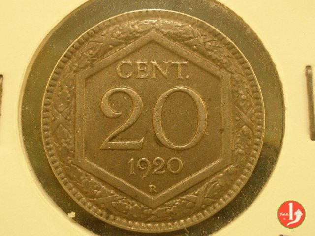 20 centesimi esagono 1920 (Roma)