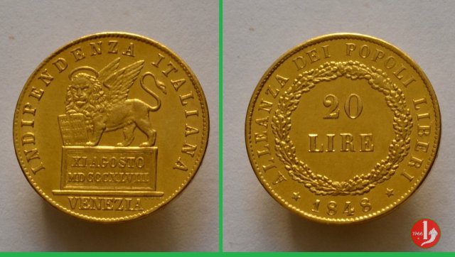 20 lire 11 agosto 1848 1848 (Venezia)