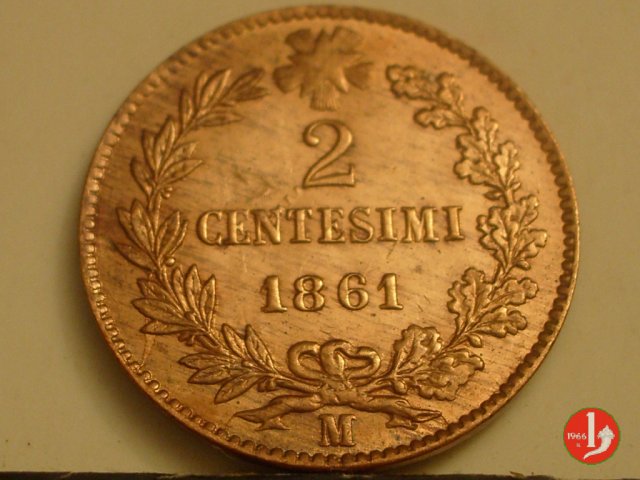 2 centesimi 1861 (Milano)