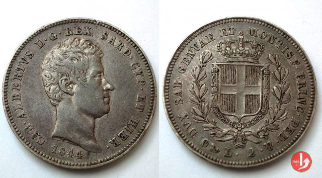 2 lire 1844 (Genova)