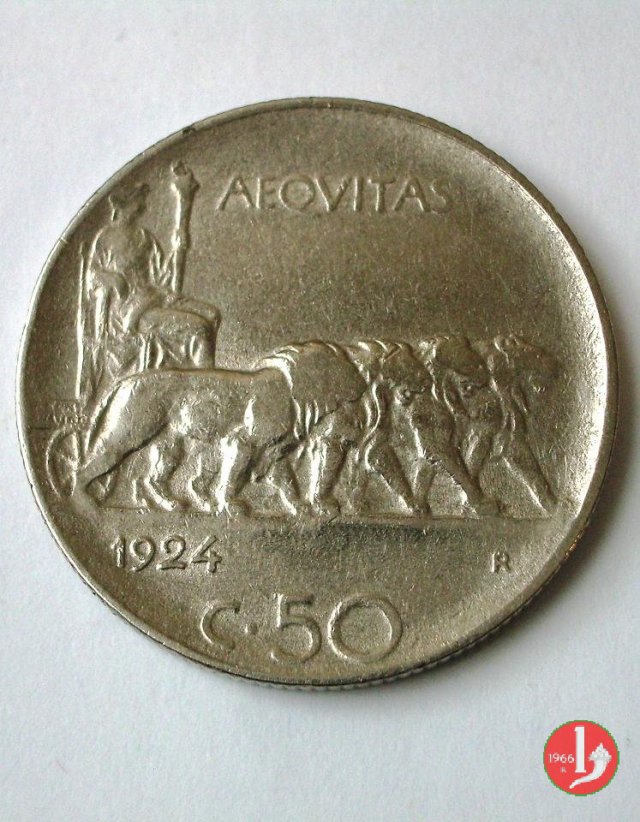 50 centesimi leoni 1924 (Roma)