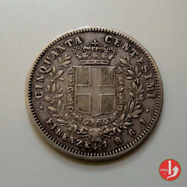 50 centesimi per Firenze 1861 (Firenze)