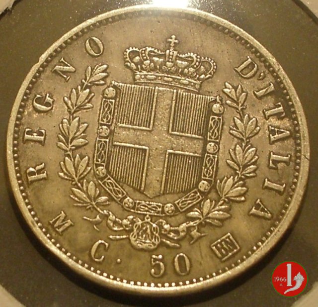 50 centesimi stemma 1863 (Milano)