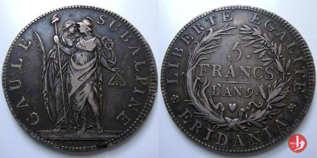 5 francs 1800-1801 (Torino)