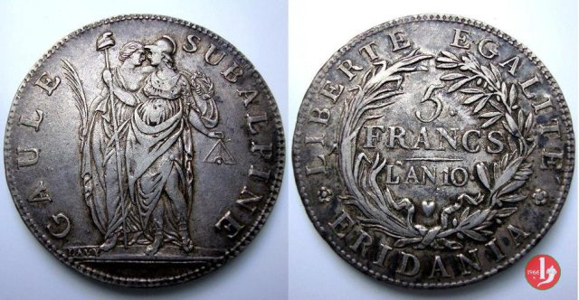 5 francs 1801-1802 (Torino)