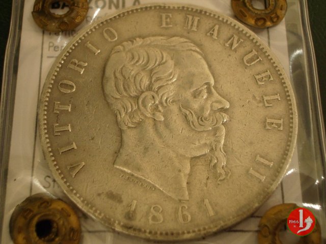 5 lire o scudo 1861 (Torino)