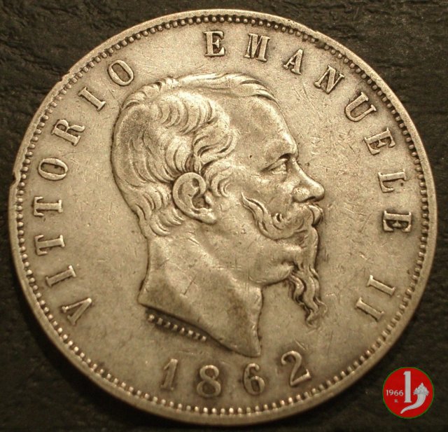 5 lire o scudo 1862 (Napoli)