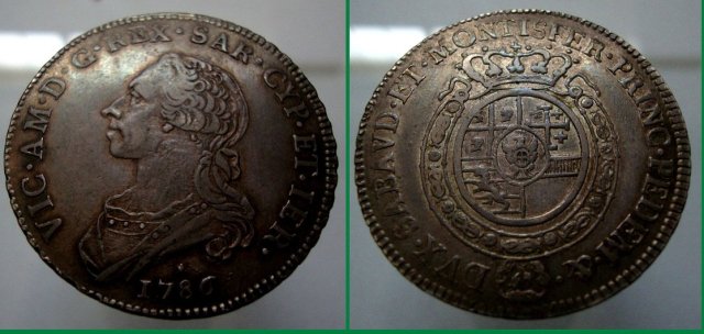 Mezzo scudo da 3 lire 1786 (Torino)