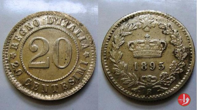 Nichelino o 20 centesimi 1895 (Roma)