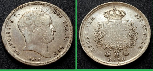 Piastra da 120 Grana 1828 (Napoli)