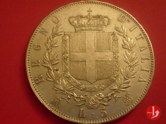 5 lire o scudo 1873 (Milano)