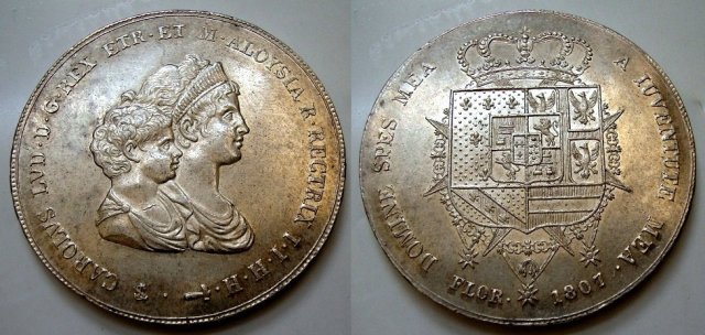 dena o 10 lire Fiorentine 1807 (Firenze)