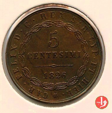 5 centesimi 1826 (Torino)